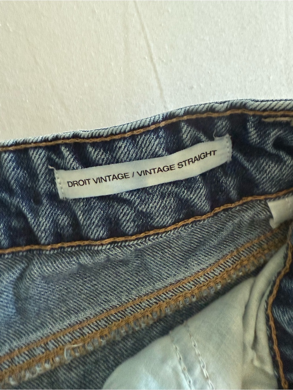 Garage Mid Wash Straight Leg Jeans - Blue - Picture 6 of 6